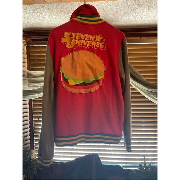Cartoon Network Steven Universe Chesseburger Hoodie Varsity Jacket/ Sweatshirt S - Picture 7 of 12